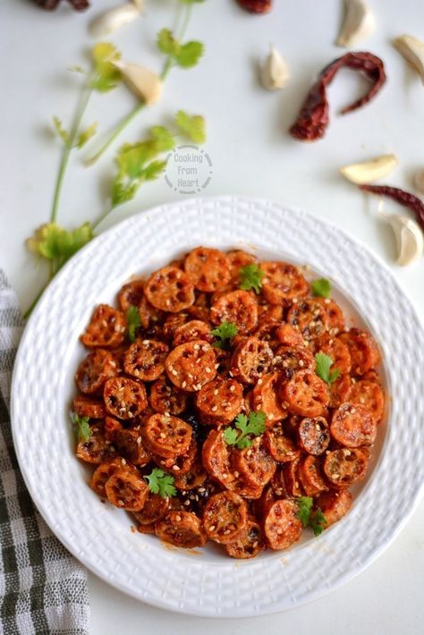 Fancy Food Recipes, Veggie Starters, Thai Appetizers, Lotus Root Recipe, Continental Dishes, Honey Chilli Potato, Thai Appetizer, Asian Veggies, Thai Chilli