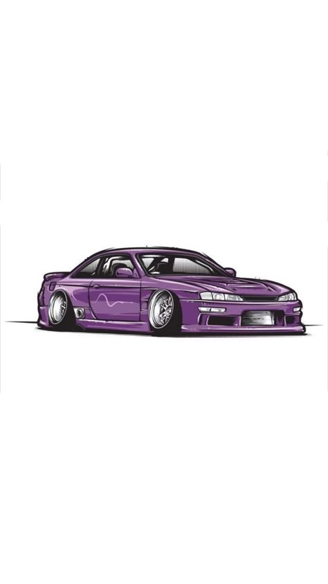 Purple Car, Jdm Wallpaper, Cool Car Drawings, Car Icons, Best Jdm Cars, Cool Car, Car Artwork, Nissan Cars, Car Design Sketch