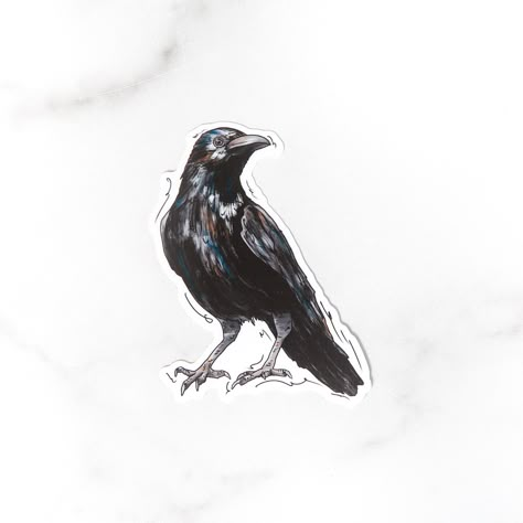 An elegant crow sticker for all those witchy, dark academia loving, oddities collecting baddies out there. Adds a touch of gothic aesthetic to your water bottle, journal, laptop, and more. Vinyl Sticker Dimensions: 2.64" x 3.40"All of my stickers are waterproof and durable to stick on cars, water bottles, etc. The thick, durable vinyl protects your stickers from scratches, water & sunlight. Dark Feminine Stickers, Cute Gothic Stickers, Dark Stickers Aesthetic, Black Aesthetic Stickers, Dark Academia Stickers, Dark Academia Music, Kindle Background, Sketchbook Stickers, Dark Academia Journal