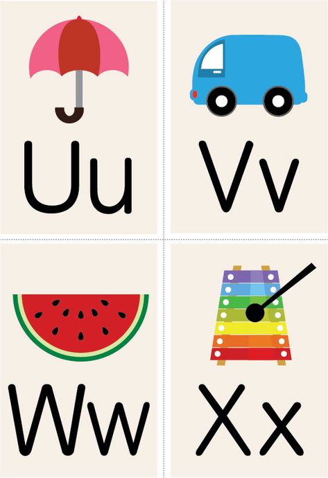 Teach your little one the ABC’s with these beautifully designed alphabet flash cards. This month’s alphabet letters are the letters U – X.  Cut them out – frame them or collect them! Do… Alphabet Wall Cards, Alphabet Flash Cards Printable, Letter Flashcards, Abc Cards, Alphabet Flash Cards, Abc Flashcards, Printable Alphabet Letters, Flashcards For Kids, Learning Abc