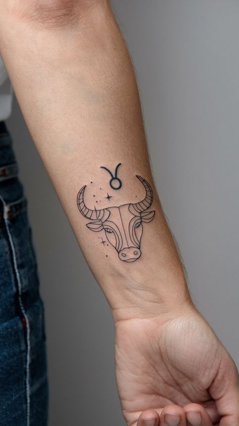 11 Strong Taurus Tattoo Ideas for Determination and Ambition - glamourhub.blog Taurus Tattoo Men, Taurus Tattoo Ideas, Taurus Tattoo Designs, Taurus Constellation Tattoo, Taurus Symbols, Taurus Tattoo, Pineapple Tattoo, Taurus Tattoos, Inspiration Tattoo