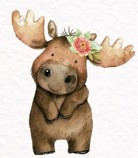 Moose Drawing, Watercolor Moose, Moose Clipart, Brick Books, Moose Illustration, Moose Tattoo, Diy Watercolor Cards, Alaska Moose, Bookmark Images