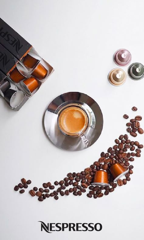 Coffee Pack Photography, Coffee Capsules Photography, Nespresso Photography, Nespresso Coffee Maker, Nespresso Coffee Pods, Nespresso Coffee Capsules, Coffee Presentation, Coffee Flavors, Capsule Coffee