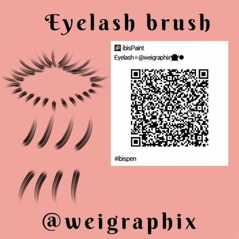 Ibis Paint Code, Eyelash Brush, Paint Code, Ibis Paint, Qr Code, Eyelashes, The Story, Wattpad, Paint