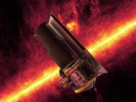 The spacecraft probed some of the earliest-known galaxies in the universe and identified rocky, Earth-sized planets orbiting a nearby star. It has also uncovered hundreds of stellar nurseries, cool stars and objects shrouded by interstellar dust. Spitzer was one of NASA’s four Great Observatories, each tasked with sketching out a view of the universe in a different band of the electromagnetic spectrum. Together, they painted a richer portrait of the cosmos. For instance, while the Hubble Space T Nasa Telescope, Spitzer Space Telescope, Nasa Jpl, Hubble Space, Milky Way Galaxy, Hubble Space Telescope, The Solar System, Space Telescope, Science Center