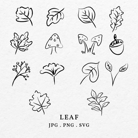 Fall Flowers Drawing Easy, Easy Fall Leaves To Draw, Fall Leaf Doodle, Leaf Doodles, Leaves Outline, Simple Leaf Drawing, Fall Leaf Drawing, Cute Fall Doodles, Autumn Leaves Drawing