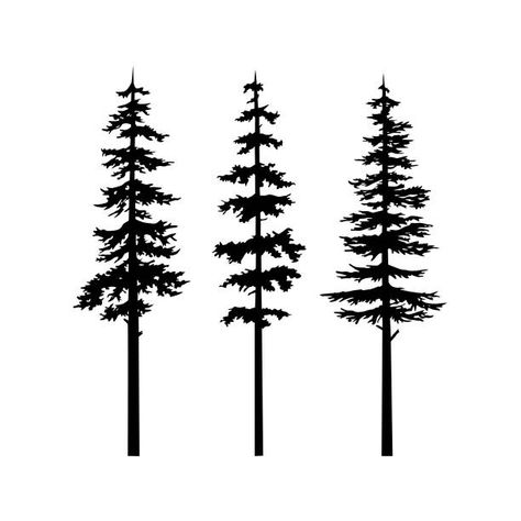 Pine Trees Silhouette, Tree Line Tattoo, Luis Tattoo, Tree Silhouette Tattoo, Tattoo Silhouette, Pine Tattoo, Tattoo Care Instructions, Trees Silhouette, Pine Tree Silhouette