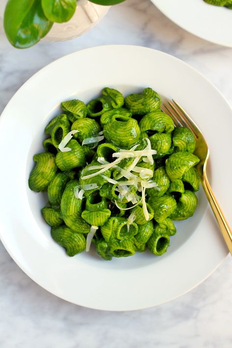 Close-up image of pasta with kale sauce. Kale Pasta Sauce, Kale Sauce, Pasta With Kale, Quick Vegan Dinner Recipes, Pasta Vegetarian, Garlic Kale, Kale Pasta, How To Cook Kale, Make Pasta