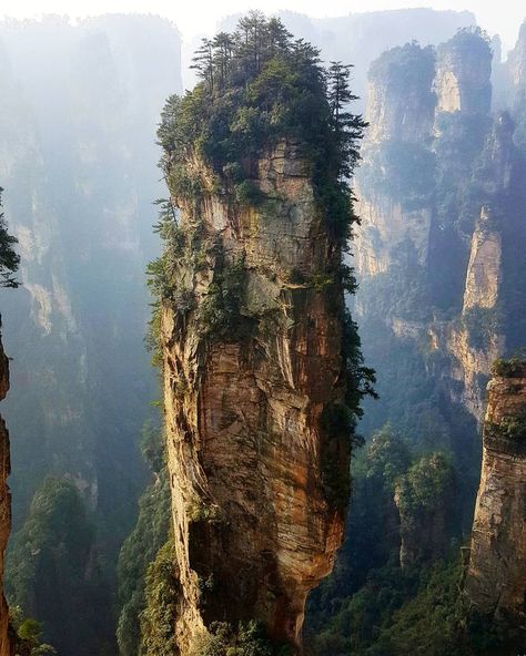 Avatar Mountains - Zhangjiajie, China - Also known as inspiration for Pandora Avatar Mountains, Zhangjiajie China, Avatar Theme, Avatar Dr, Zhangjiajie, Pandora Avatar, Avatar Movie, National Photography, Fantasy Places