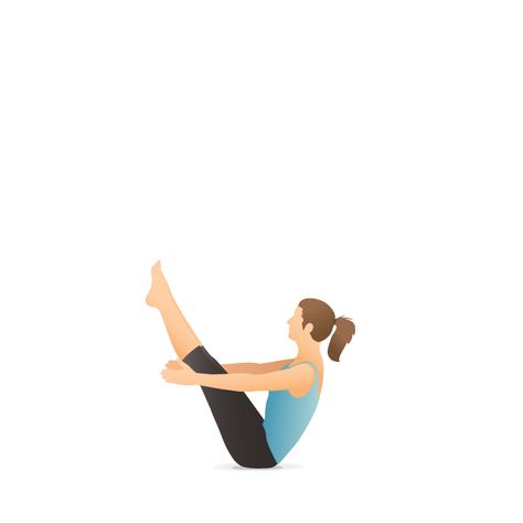 Yoga Pose: Boat | Pocket Yoga Yoga Cartoon, Boat Pose, Yoga Art, Yoga Pose, Yoga Sequences, Digital Art Girl, Yoga Poses, Gymnastics, Art Girl