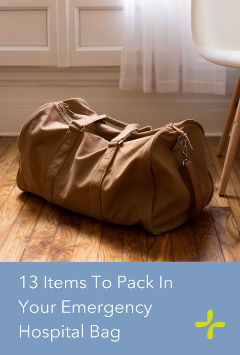 13 Items To Pack In Your Emergency Hospital Bag Emergency Hospital Go Bag, Emergency Hospital Bag, Hospital Care Package, Iv Nurse, Emergency Go Bag, Packing Hospital Bag, Hospital Emergency, Shoulder Surgery, Bag Checklist