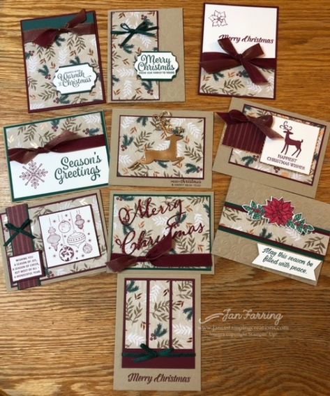 Watermarked18(2018-08-16-1630) Stampin Up One Sheet Wonder Christmas Cards, Christmas Cards 2018, Simple Layout, One Sheet Wonder, Card Simple, Homemade Christmas Cards, Stampin Up Christmas Cards, Christmas Card Crafts, Christmas Set