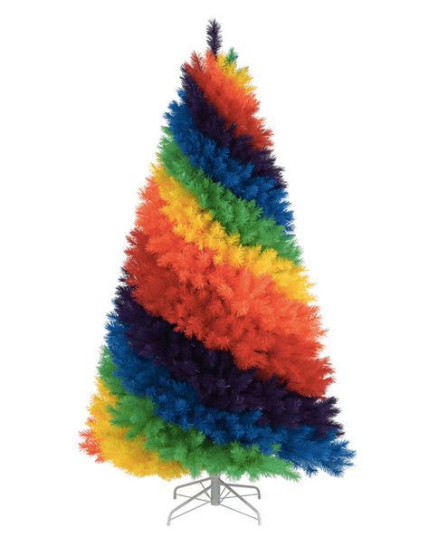 Photo courtesy of Treetopia. Rainbow Christmas Tree, Rainbow Christmas, Rainbow Tree, Rainbows Christmas, Unique Christmas Trees, Rainbow Bright, Taste The Rainbow, Colorful Christmas, Love Rainbow