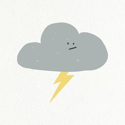 Cloud With Face Drawing, Storm Clouds Drawing, Storm Doodle, Thunder Cartoon, Sticker Png Cute, Storm Illustration, Weather Illustration, Rain Cartoon, Clouds Png