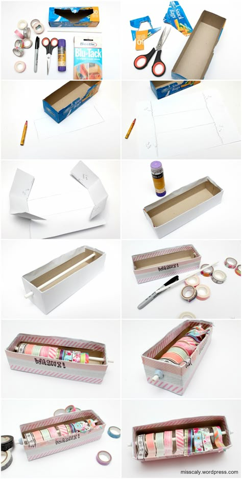 Tape Holder Diy, Washi Tape Storage Ideas Diy, Washi Tape Storage Ideas, Washi Tape Organization, Washi Tape Organization Diy, Storing Washi Tape Organization Ideas, Diy Washi Tape Storage, Tape Dispenser Diy, Diy Washi Tape Organizer