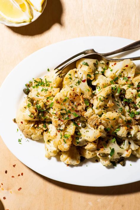 Sauteed Cauliflower, Pan Fried Cauliflower, Cabbage Pasta, Low Cal Diet, Peasant Food, Easy Cauliflower, Pan Fry, Cauliflower Recipe, Side Dishes Recipes