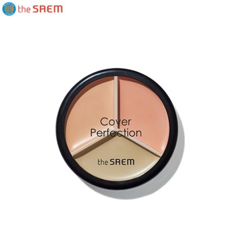 THE SAEM Cover Perfection Triple Pot Concealer 4.5g*3colors | Best Price and Fast Shipping from Beauty Box Korea The Saem Concealer, Saem Concelear, Pot Concealer, Yesstyle Products, The Saem Cover Perfection, Face Mist Spray, Korean Beauty Store, Korean Colors, Light Concealer