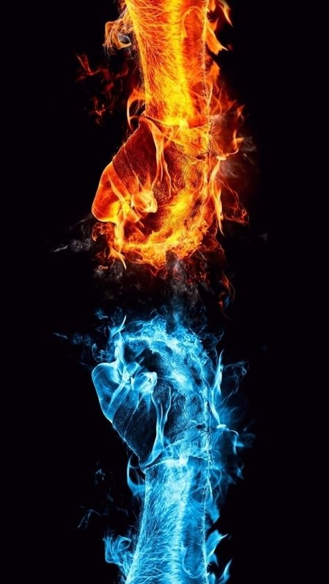 iPhone Wallpapers HD - Stunning wallpapers for the iPhone 5 and iPhone 4 Fire And Ice Wallpaper, Fire N Ice, Book Pictures, Iphone 5 Wallpaper, Fire And Water, Flame Art, Fire Art, Blue Flames, Foto Art