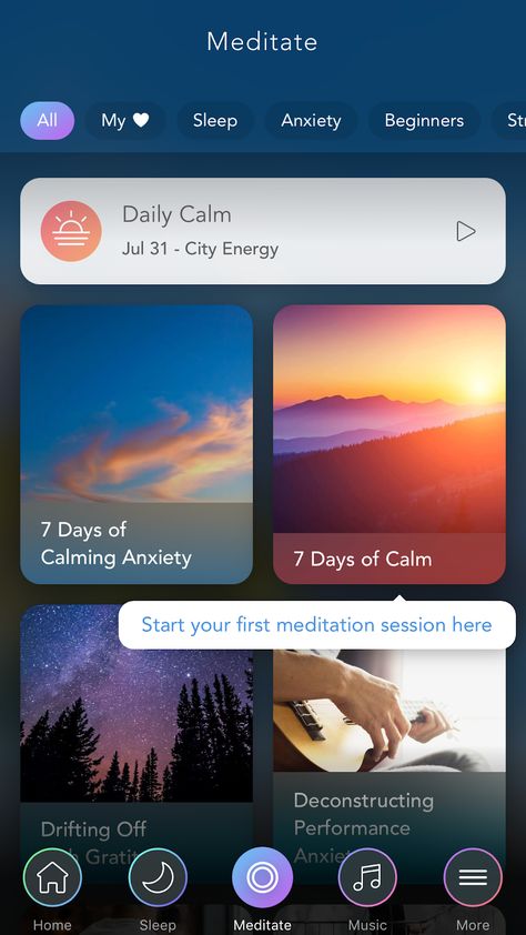 Mindfulness App, Calm App, Daily Calm, Ui Patterns, Health App, User Experience, Guided Meditation, Image Boards, Meditation