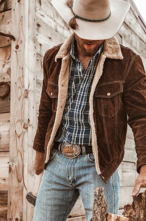 Country Outfits Men, Cowboy Outfit For Men, Country Mens Fashion, Mode Country, Country Man, Mens Western Wear, Modern Cowboy, Western Outfits Men, Cowboy Aesthetic