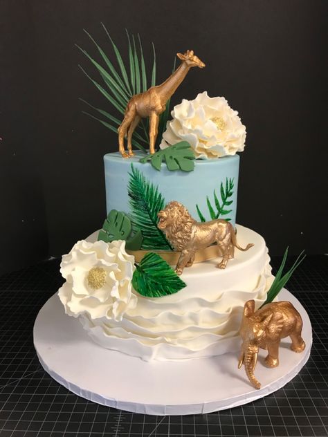 Bday Food, Jungle Baby Shower Decorations, Jungle Baby Shower, Jungle Baby, Shower Themes, Safari Birthday, Safari Theme, Baby Shower Cake, Shower Cake