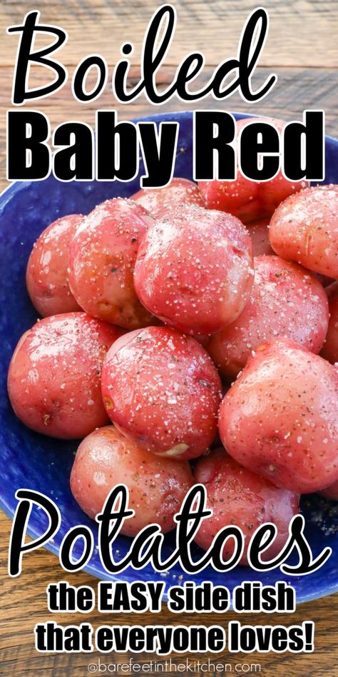 Boiled Red Potatoes Best Way To Make Red Potatoes, Boil Small Potatoes, Boiling Red Potatoes, Boiled Red Potatoes Recipe, Best Way To Cook Red Potatoes, Red Potato Recipes Boiled, Red Potatoes Stove Top, Red Potatoes On Stove Top, Crockpot Baby Red Potatoes