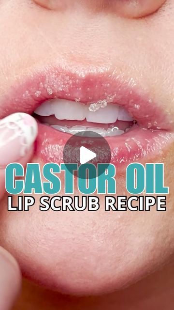 Home Made Lip Scrub Recipes, Using Castor Oil, Honey Lip Scrub, Natural Lip Scrub, Lip Scrub Recipe, Dry Cracked Lips, Anti Aging Skincare Routine, Firmer Skin, Cracked Lips