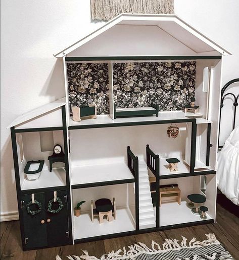 Kidkraft Majestic Mansion Dollhouse Makeover, Diy Dollhouse Makeover, Kidkraft Dollhouse Makeover, Barbie Doll House Makeover, Wooden Barbie House, Homemade Barbie House, Barbie House Makeover, Bookcase Dollhouse, Dollhouse Remodel