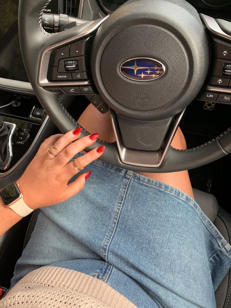 Car Aesthetic Subaru, Subaru Car Accessories, Subaru Car Aesthetic, Subaru Crosstrek Aesthetic, Subaru Nails, Subaru Outback Aesthetic, Sue Aesthetic, Subaru Aesthetic, Driving Motivation