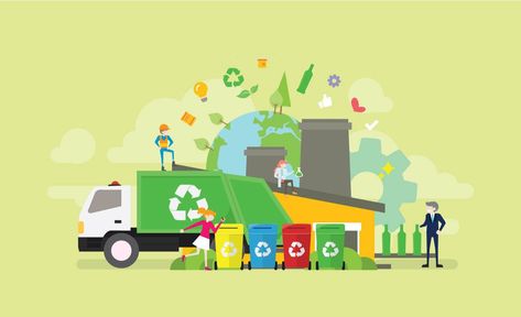 Logistics Illustration, What Can You Recycle, Zero Waste Management, Smart Agriculture, E Waste Recycling, Management Design, Environment Science, Garbage Collection, Electronic Waste