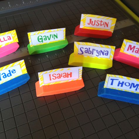 Name Plate Holders Classroom Diy, Name Tags Ideas For School Student, Student Name Plates, First Day Activities, Tree Cut, Name Plates, Meet The Teacher, Beginning Of The School Year, 1st Day Of School