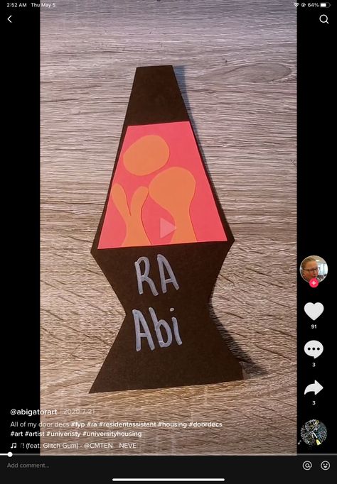 University Housing, Res Life, Resident Assistant, Door Decs, Lava Lamp, Book Cover, Art