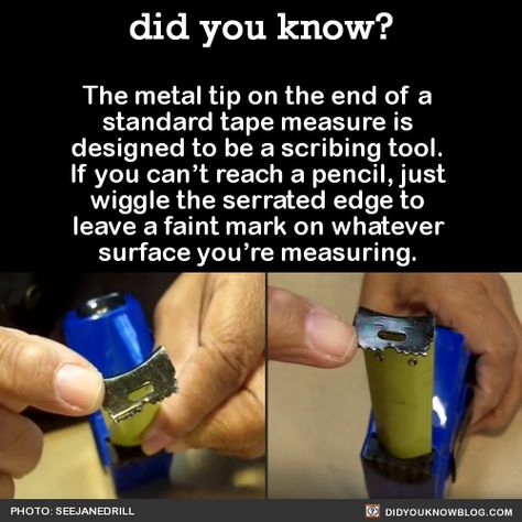 Useful Life Hacks Mind Blown, Hack My Life, Life Ideas, Clever Hacks, A Pencil, Life Tips, Useful Life Hacks, Tape Measure, Mind Blowing