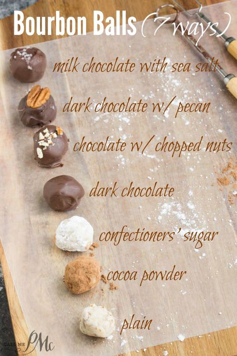 This is an authentic Kentucky Bourbon Balls recipe. They are rich, smooth, decadent, and delicious! It's a Southern delicacy of a sweet boozy confection of sugar, pecans, and bourbon. Bourbon Balls Vanilla Wafers, Keto Bourbon Balls, Boozy Cocoa Balls, Southern Living Bourbon Balls, Bourbon Balls Southern Living, Recipes With Bourbon Whiskey, Booze Balls Recipe, Pecan Bourbon Balls, Alcohol Baking Recipes