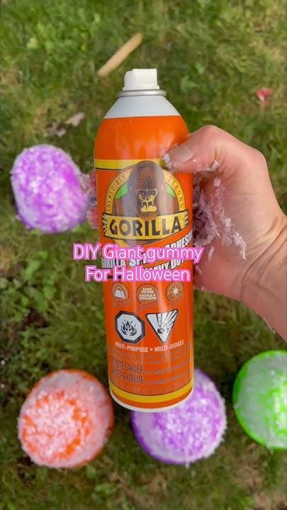 How to Make Giant Candy Gummy for Outdoor Halloween Decor Diy Large Candy Decorations, Diy Gum Drops, Big Candy Decorations, Faux Gumdrops, Giant Candy Decorations Diy, Diy Giant Candy Props, Diy Giant Candy, Candy Props, Giant Lollipops