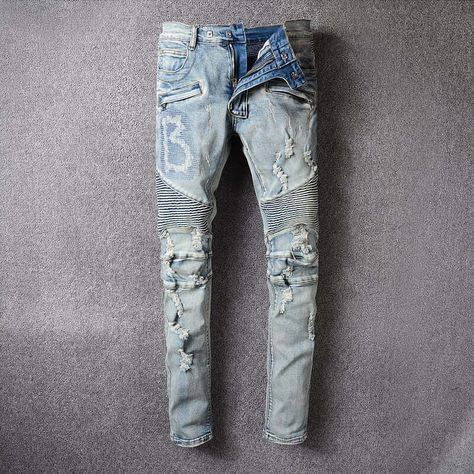 Shop Your Crazy Balmain paris Jeans Ripped Biker Jeans for men #jeans #drip #fyp #foryou #bestdiscovery Shop now🛒 Ripped Biker Jeans, Balmain Jeans, Ball Aesthetic, Balmain Men, Ripped Jeans Men, Biker Jeans, Jeans Ripped, Balmain Paris, Pierre Balmain