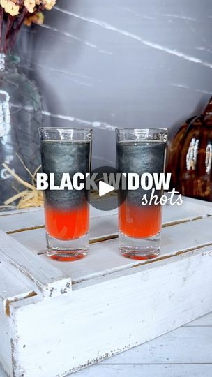 78K views · 5.2K reactions | Happy October!!!! This is the part of the year where I help you win in the cocktail department at your Halloween party! 👻 - any requests?? 👀 let me know in the comments & I’ll try my best! 🎃

Black Widow Shots ✨🖤🕷️

1 oz Fruit punch (each)
2 oz Rum (each)
Black edible powder
———
1- mix your edible powder with your rum
2- add your fruit punch to each shot glass (lower 3rd)
3- layer in your rum on top
#Cheers

#CocktailsWithWhiskey #Drinks #Halloween #halloweenparty #halloweendecor #cocktails #recipe #fallrecipes | Jessica ✨ | Miami Cocktail Influencer 🥂 | GloRilla · HOLLON Rum Punch Halloween, Thirsty Girls, Hey Bartender, Creepy Costumes, Rum Punch, Happy October, Shot Recipes, Glitter Powder, Edible Glitter