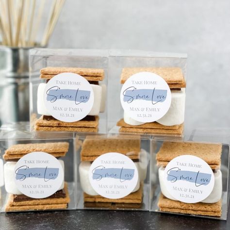 Marshmallow Wedding, Smores Wedding, Smores Wedding Favors, Smores Favors, S'mores Box, Chat Ideas, Smores Party, 10 Year Vow Renewal, Craft Market Display