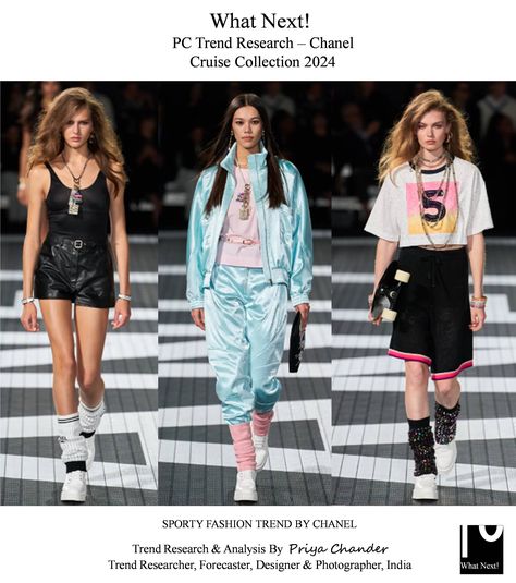 #Chanel #CHANELCruise #CHANELShow #VirginieViard #Le19M #Le19M #black #blackandwhite #athletic #sportystyle #sporty #altheisure #WHATNEXTPCTRENDRESEARCH #Fashionweekanalysisbypriyachander #runway #womenswear #womensfashion #womenstyle #tshirts #jewellery #swimsuits #legwarmers #ribbed #trainers #quiltted #leathershorts #stripes #LosAngeles #embellishment #rhinestones #jumpsuits #sportwear #sportswear #bermuda #bermudashorts Chanel Cruise, Fashion Runway, 2024 Fashion, Leather Shorts, Sport Wear, Sporty Style, Leg Warmers, Bermuda Shorts, Chanel