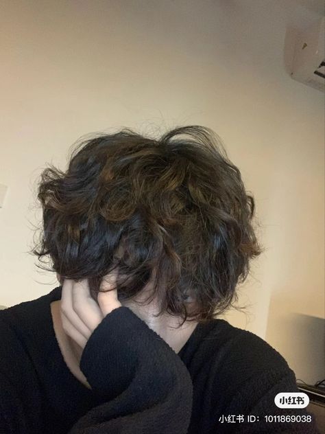 Curly Hair Boy Aesthetic, Brown Fluffy Hair Boy, Brown Fluffy Hair, Fluffy Hair Boy, Curly Hair Boy, Short Blonde Curly Hair, Boys Covering Face, Brown Hair Men, Hair Boy