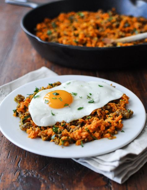 Shredded Carrot Breakfast Hash | Fed & Fit Carrot Breakfast, Breakfast Hash Recipes, Sweet Potato Breakfast Hash, Fed And Fit, Hash Recipe, Paleo Recipes Breakfast, Healthy Living Recipes, Breakfast Hash, Sweet Potato Breakfast