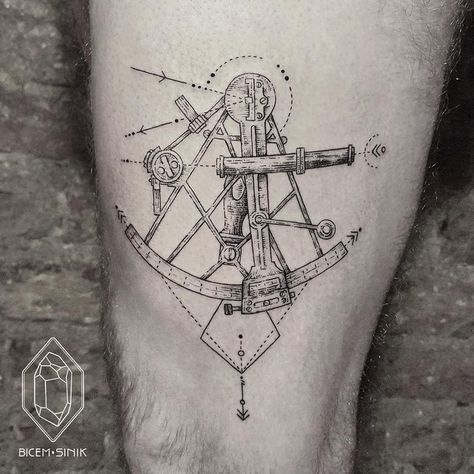 Sextant Tattoo, Naval Tattoos, Bday Tattoo, Nautical Tattoos, Marine Tattoo, Astronaut Tattoo, Yoga Tattoos, Sailor Tattoo, 18th Bday