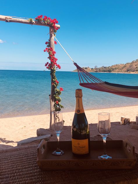 Chiponde Beach Resort on beautiful Likoma Island, Malawi Beach Resort, Beach Resorts, Alcoholic Drinks, Paradise, Wine, Drinks, Glass