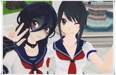 Oka Ruto, Yandere Simulator Characters, Scary Clown Makeup, Selfie Picture, Ayano Aishi, Cat Drawing Tutorial, Gothic Anime, Yandere Simulator, Anime Character Drawing