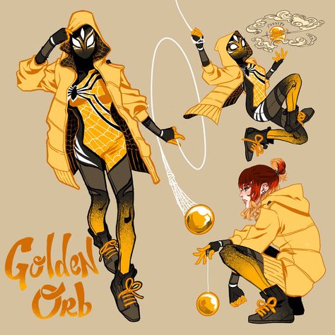 Golden Orb Weaver Spidersona, Spidersona Hoodie, Spiderman Oc Costume, My Spiderman Oc, Spider Verse Oc Ideas, Spider Verse Fanart Oc, Spidersona Template Female, Spider Man Into The Spiderverse Ocs, Spider Hero Oc