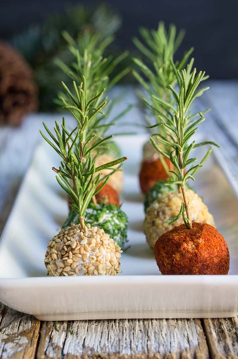 Cheese Balls Photography, Mini Cheese Balls With Pretzel Sticks, Fried Feta Cheese Balls, Fancy Christmas Cheese Ball, Garlic And Herb Cheese Ball, Gf Appetizers, Whiskey Tasting Party, Cheese Truffles, Cheesy Bites