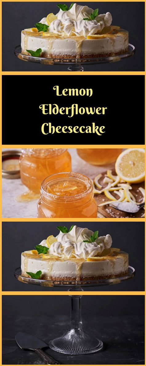 Elderflower Cheesecake, Flower Cheesecake, Elder Flower, Yummy Cheesecake, Bake Cheesecake, Digestive Biscuits, Special Occasion Cakes, No Bake Cheesecake, Occasion Cakes