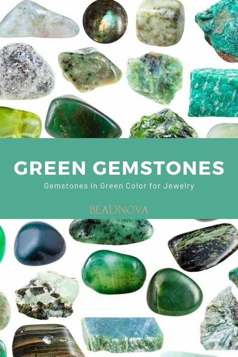 If you are interested in getting a green gemstone soon, know that there are several commonly available green gemstones in the market, ranging from beautiful peridots to great-looking hiddenites. Crystal Identification, Names Meaning, Aventurine Jewelry, Seafoam Color, Peridot Jewelry, Howlite Stone, White Crystals, Green Gems, Red Gemstones