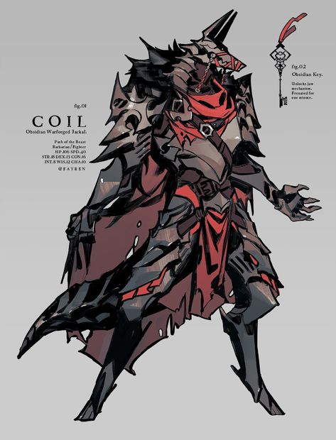 Dnd Dragon Armor, Cerberus Character Design, Cool Armor Concepts, Battle Master Dnd, Wolf Armor Character Design, Dark Souls Armor Concept Art, Funny Dnd Items, Sentient Armor, Valkyrie Character Design