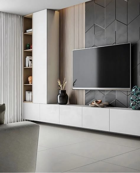 Living Room Wall Units, Living Room Tv Unit, Living Room Design Decor, Home Design Living Room, Living Room Tv Wall, Decor Home Living Room, Living Room Decor Apartment, A Living Room, Living Room Tv